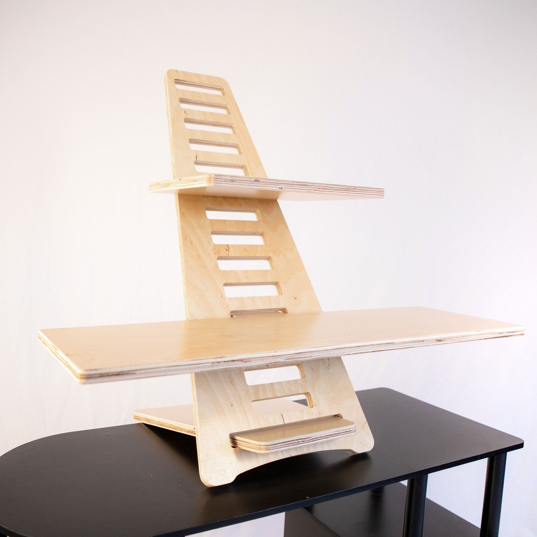 Natural Birch Standing Desk Converter