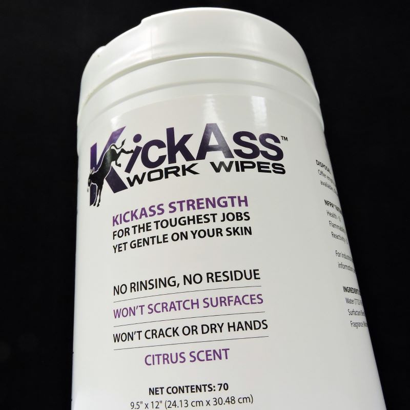 KickAss Work Wipes 70ct Canister