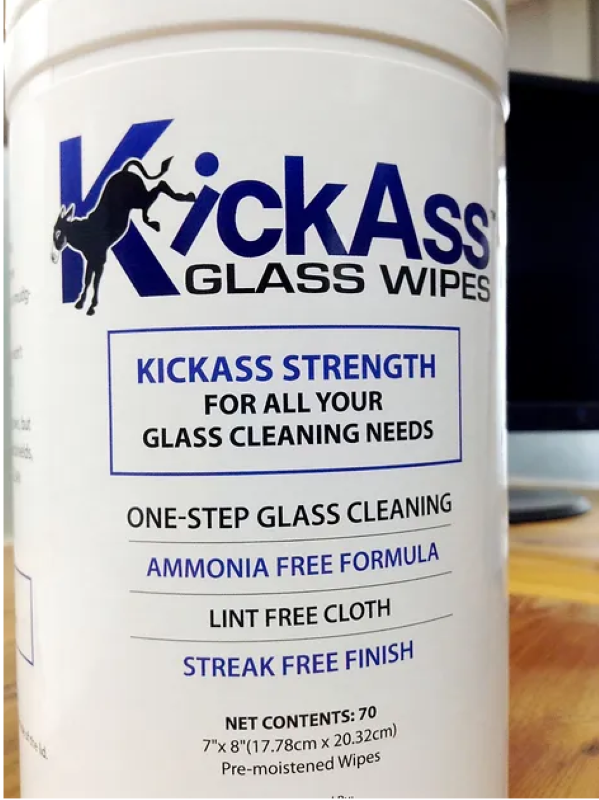 KickAss Glass Wipes 70ct Canister