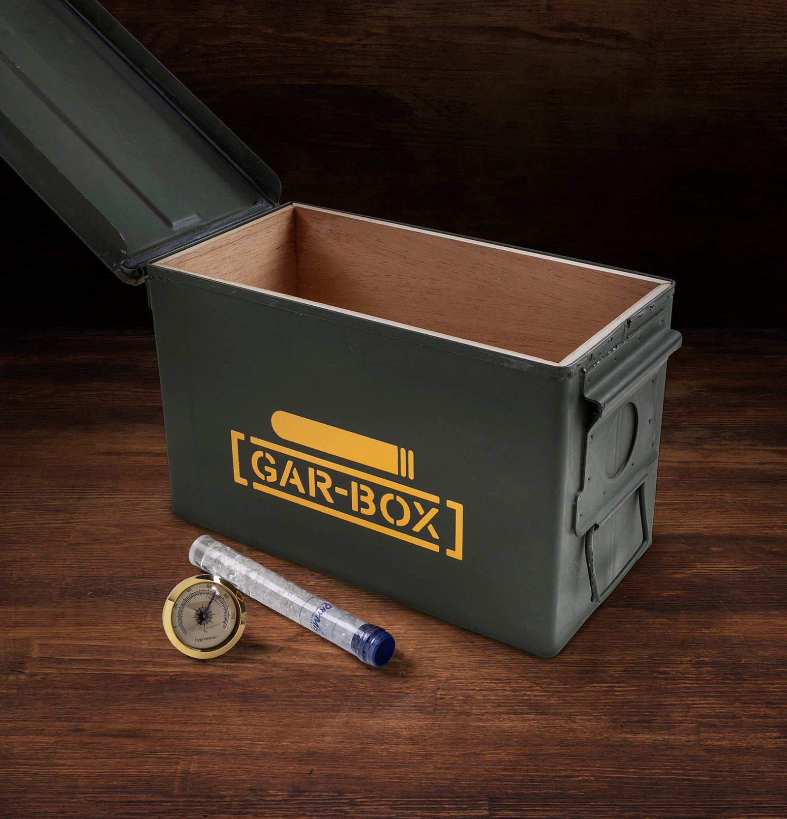 Gar-Box Reclaimed Military Can Cigar Humidor